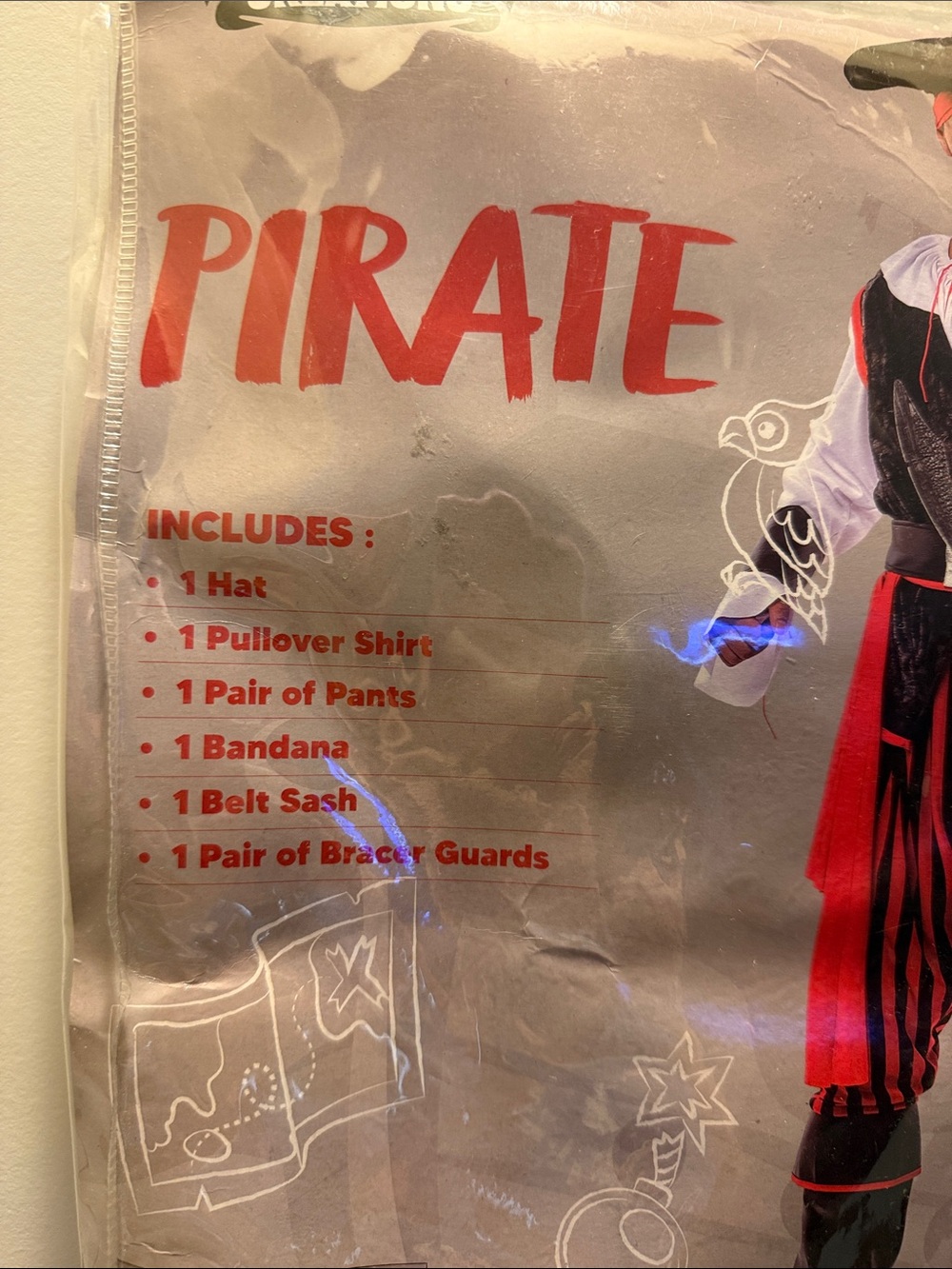 Spooktacular Creations Classic Pirate Costume for Men - Red, Black & White (L) - Picture 3 of 5